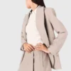 Rhinestone striped suit blazer