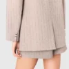 Rhinestone striped suit blazer