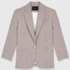 Rhinestone striped suit blazer