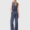 Rhinestone suit trousers with pleats