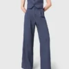Rhinestone suit trousers with pleats