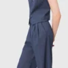 Rhinestone suit trousers with pleats