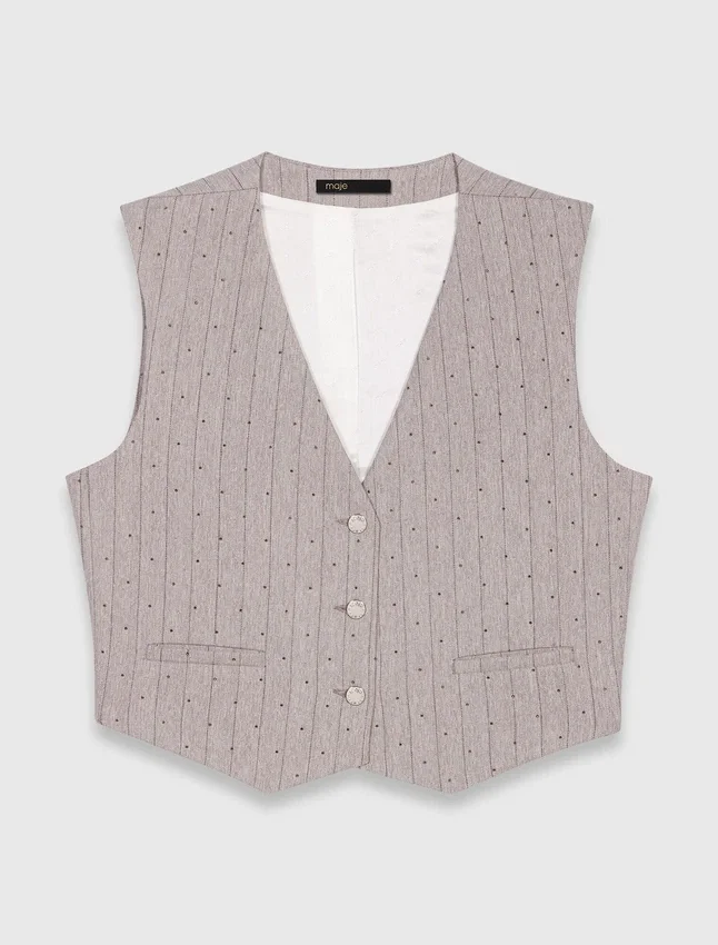 Rhinestone tailored vest Rhinestone tailored vest
