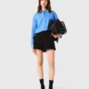 Rhinestone tweed shorts