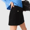 Rhinestone tweed shorts