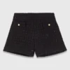 Rhinestone tweed shorts