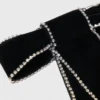 Rhinestone velvet bow barrette