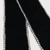 Rhinestone velvet bow barrette