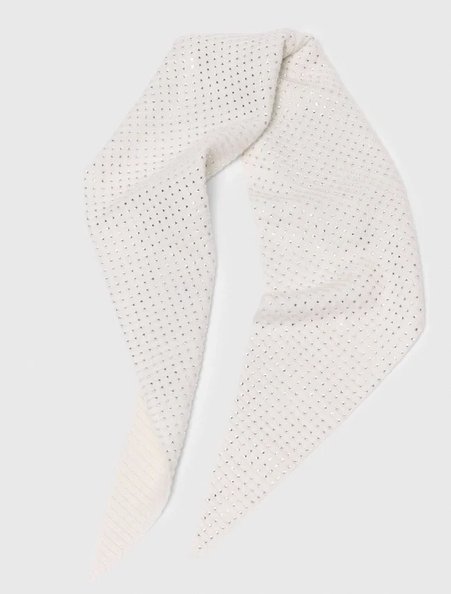 Rhinestone wool triangle scarf Rhinestone wool triangle scarf