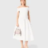 Rib knit bardot-neck top