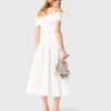 Rib knit bardot-neck top