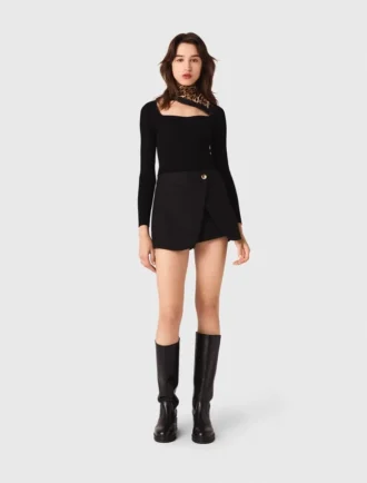Rib knit sweater