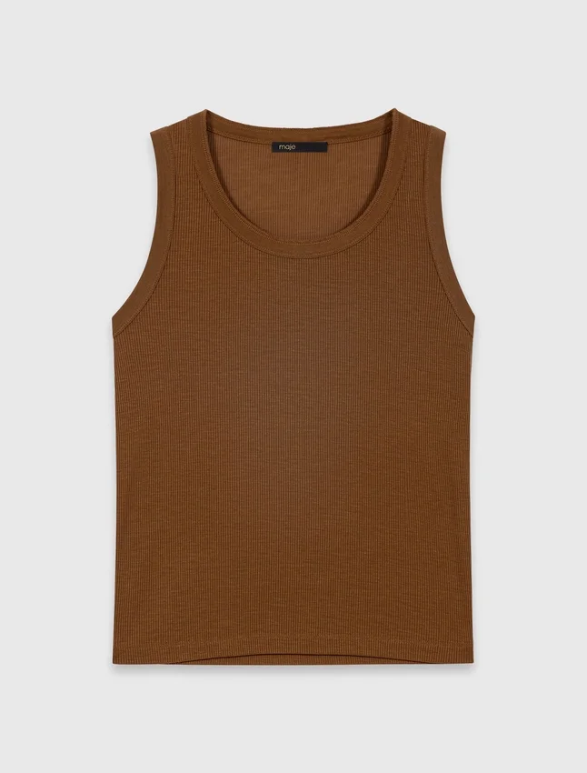 Rib knit vest top Rib knit vest top
