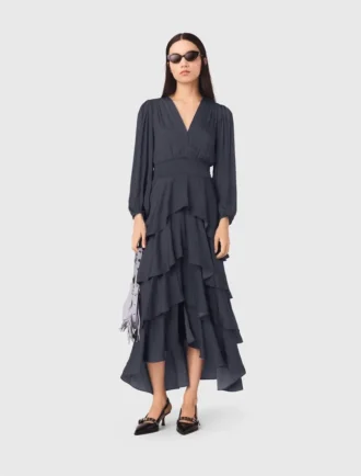 Ruffled maxi dress