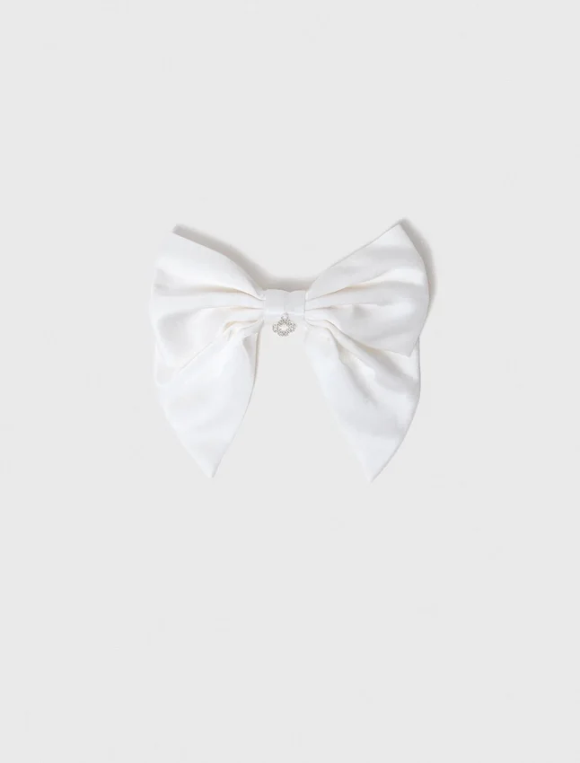 Satin-effect bow barrette Satin-effect bow barrette