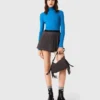 Second-skin sweater with a high neck