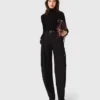 Second-skin sweater with a high neck