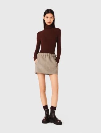Second-skin sweater with a high neck