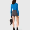 Second-skin sweater with a high neck