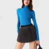 Second-skin sweater with a high neck