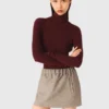 Second-skin sweater with a high neck