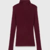 Second-skin sweater with a high neck
