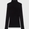 Second-skin sweater with a high neck