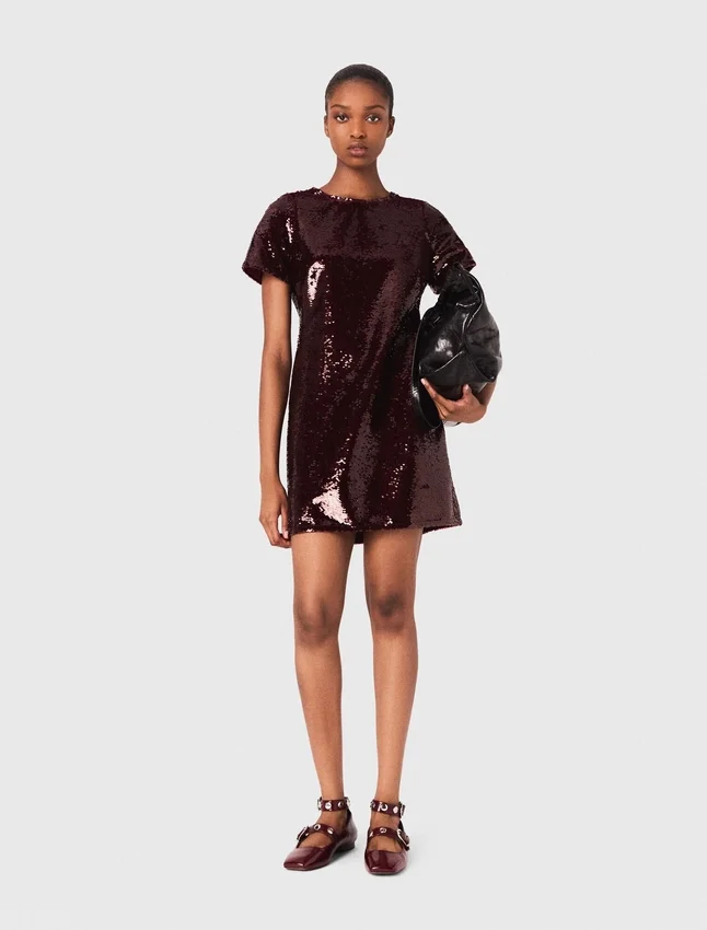 Sequin-embroidered mini dress Sequin-embroidered mini dress