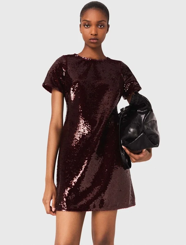 Sequin-embroidered mini dress Sequin-embroidered mini dress