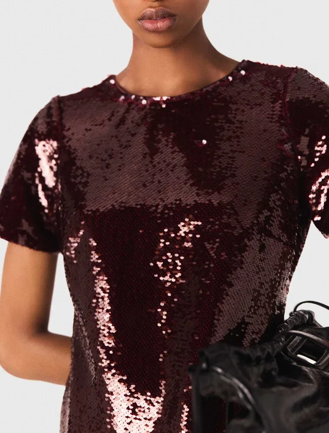 Sequin-embroidered mini dress Sequin-embroidered mini dress