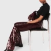 Sequin-embroidered trousers