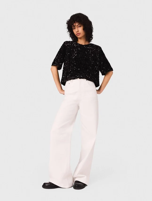 Sequinned velvet top Sequinned velvet top