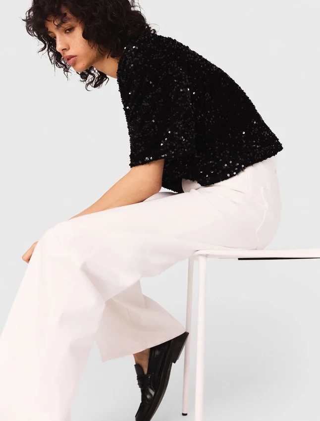 Sequinned velvet top Sequinned velvet top