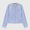 Shirt with removable jewel collar