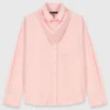 Shirt with removable scarf