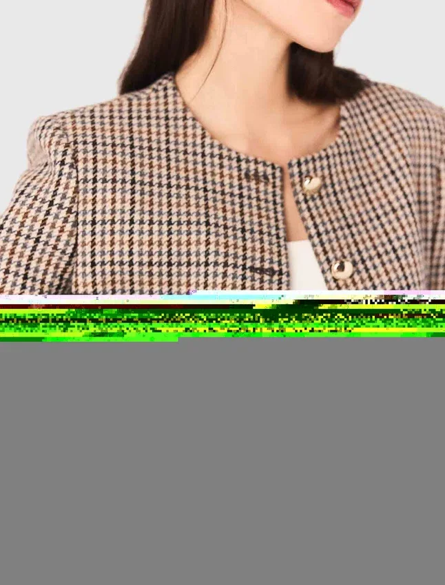 Short checked jacket Short checked jacket