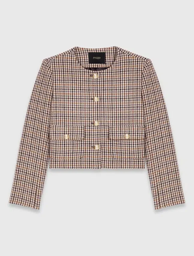Short checked jacket Short checked jacket