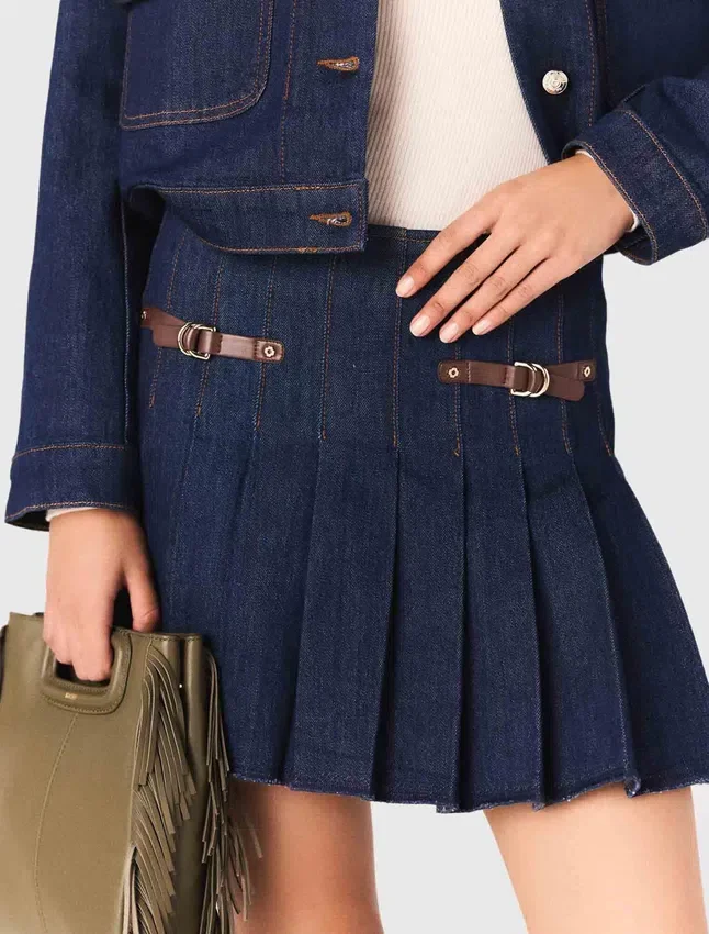 Short denim skirt with lining Short denim skirt with lining