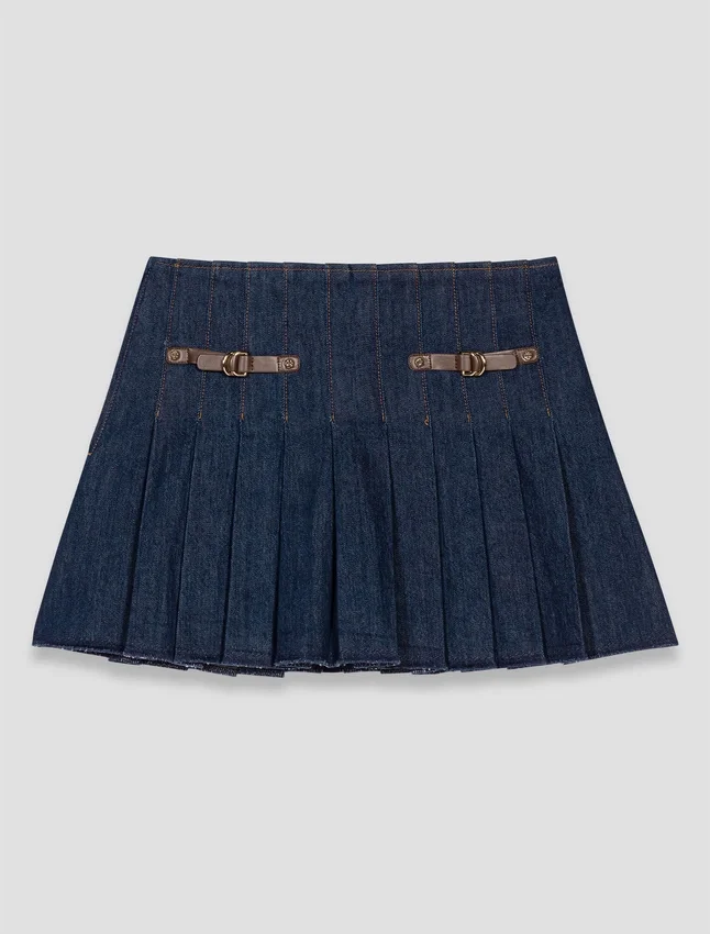 Short denim skirt with lining Short denim skirt with lining