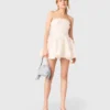 Short embroidered bustier dress