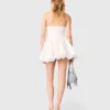Short embroidered bustier dress