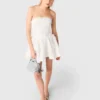 Short embroidered bustier dress