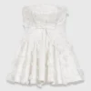Short embroidered bustier dress