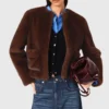 Short faux fur coat