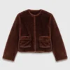 Short faux fur coat
