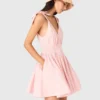 Short flared cotton dress