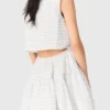 Short flared open-back dress