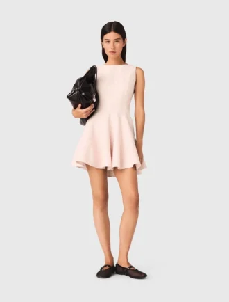 Short flared tweed dress