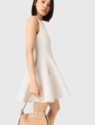 Short flared tweed dress
