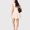 Short flared tweed dress